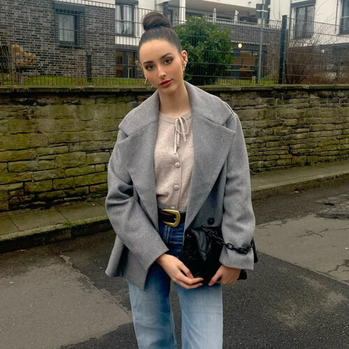 Cardigan en cachemire avec col à nouer